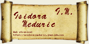 Isidora Medurić vizit kartica